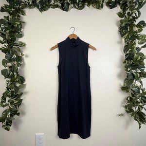 TNA Aritzia High Neck Tank Mid Length Dress Dark Grey Women’s Size M